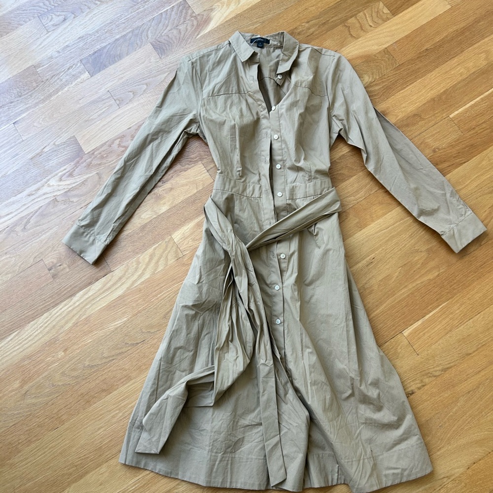 J. Crew Beige Button-Up Dress